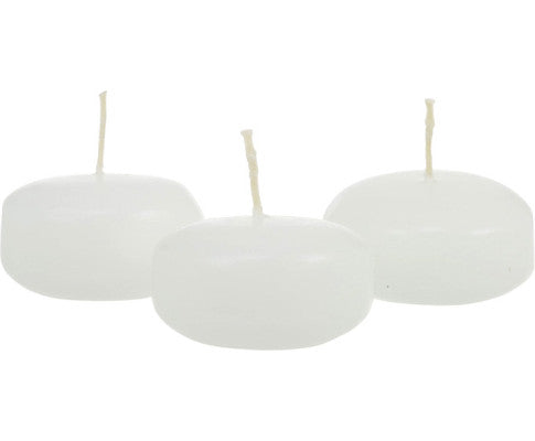 20 Pack of 8cm White Wax Floating Candles