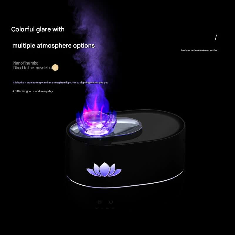 Creative Aroma Diffuser & Humidifier with 7-Hue Light - USB-C, Intelligent Timer & Delicate Mist(Rocket Aromatherapy Machine - Black)