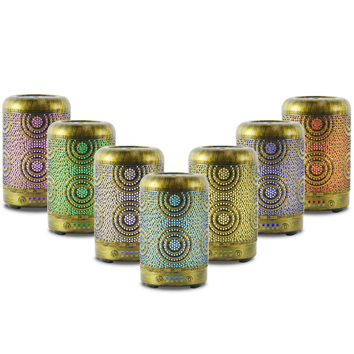 Activiva 100ml Metal Essential Oil and Aroma Diffuser-Vintage Gold