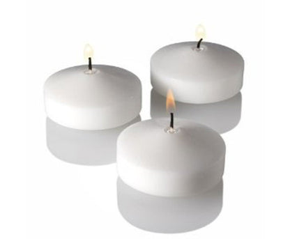 10 Pack of 4 Hour White Floating Candles