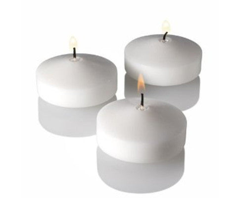20 Pack of 8cm White Wax Floating Candles