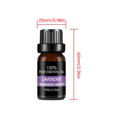 Essential Oil Set 6 Bottles Plant Aromatherapy Oils Natural Scent for Diffuser