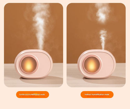 Compact Dual-Nozzle Humidifier with Ambient Light - USB-C Rechargeable, Two Mist Modes(white)