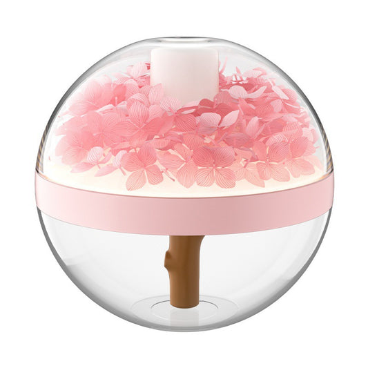 Eternal Flower Wireless Humidifier & Night Light - 270ml, 800mAh Rechargeable, Quiet Operation(pink)